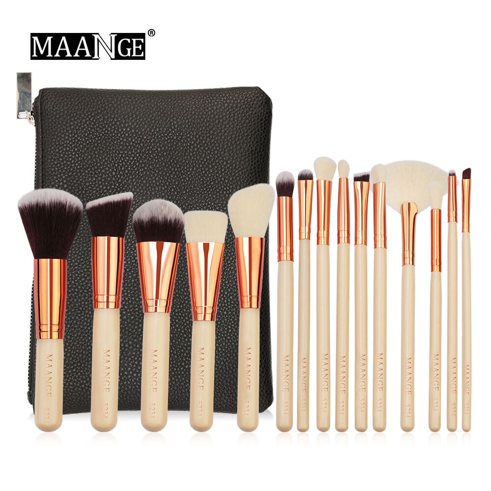 15pcs Luxurious Makeup Brushes Set