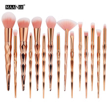 Load image into Gallery viewer, 15Pcs *NEW* Diamond Makeup Brushes Set