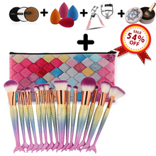 Load image into Gallery viewer, Pack Makeup 16 brushes &quot;MERMAID PRINCESS PACK&quot;