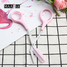 Load image into Gallery viewer, Eyebrow Trimmer Scissors With Comb