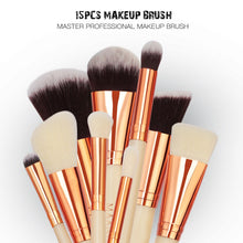 Load image into Gallery viewer, 15pcs Luxurious Makeup Brushes Set