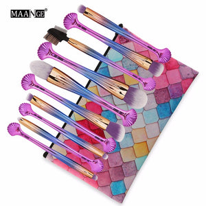 10Pcs *NEW* Cosmetic Makeup Brushes Tool Set