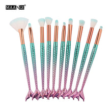 Load image into Gallery viewer, 10pcs *NEW* Mermaid Beauty Makeup Brushes