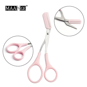 Eyebrow Trimmer Scissors With Comb