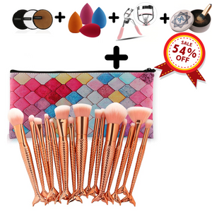 Pack Makeup 16 brushes "MERMAID PRINCESS PACK"